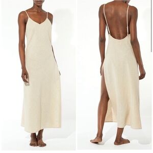NEW Solid & Striped xSloane Stephens Metallic Linen Chrome The Elizabeth Dress,M
